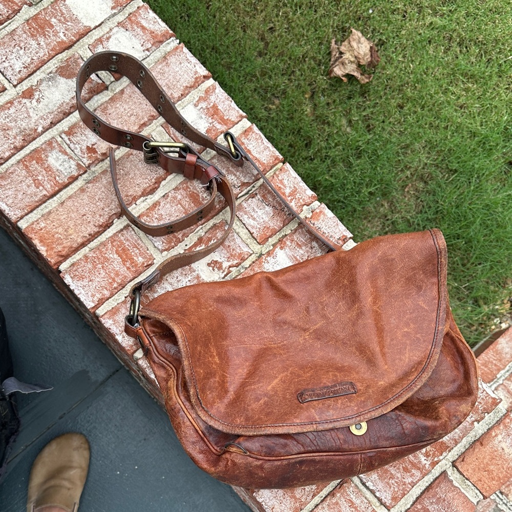 Frye Brown Leather Messenger Bag